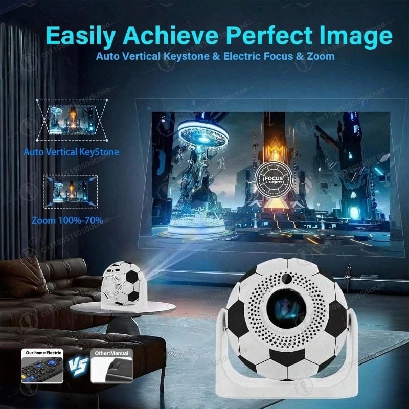 2025 calcio ad alta definizione HD home 4K proiettore autofocus proiettore WIFI schermo del telefono cellulare proiezione 720P