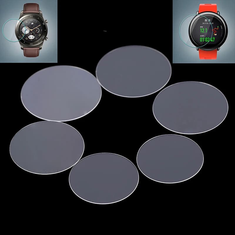 【C】1 protezione per schermo in vetro temperato per quadrante rotondo da 30/31/34/35/36/38 mm