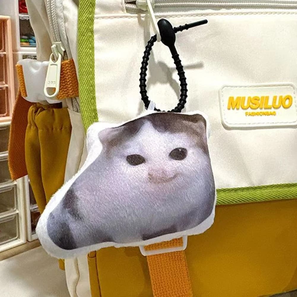 Divertimento simpatico portachiavi gatto ciondolo animale di peluche portachiavi bambola gatto con ciondolo voce tedesca gioielli compleanno Perty regalo borsa fascino