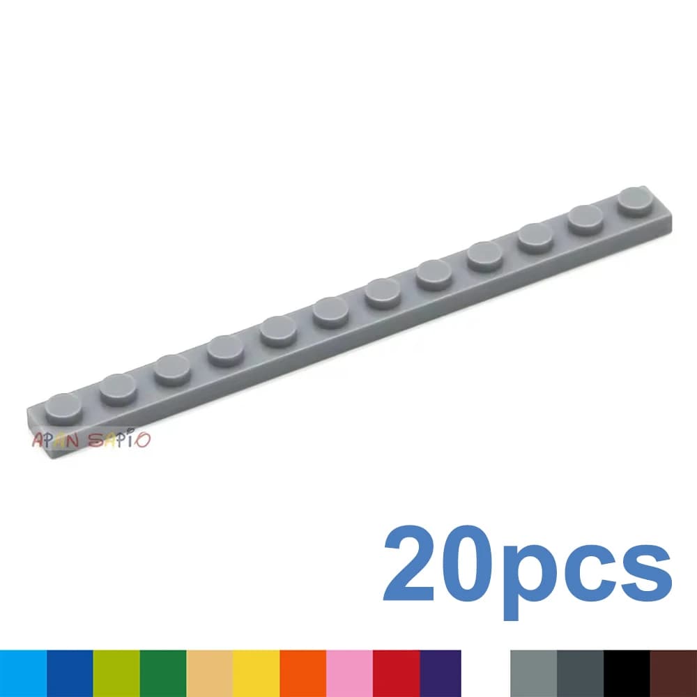 20 pz 1x12 Punti FAI DA TE Building Blocks Figure Sottili Mattoni Educativi Formato Creativo Compatibile Con 60478 Giocattoli per I Bambini