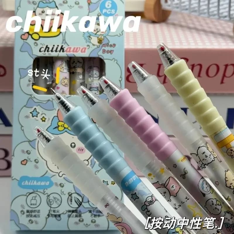 Set di 6 Penne Gel Cancellabili Jiyikawa con Inchiostro Nero 0.5mm, Articoli per Ufficio e Scuola, Regali di Cancelleria