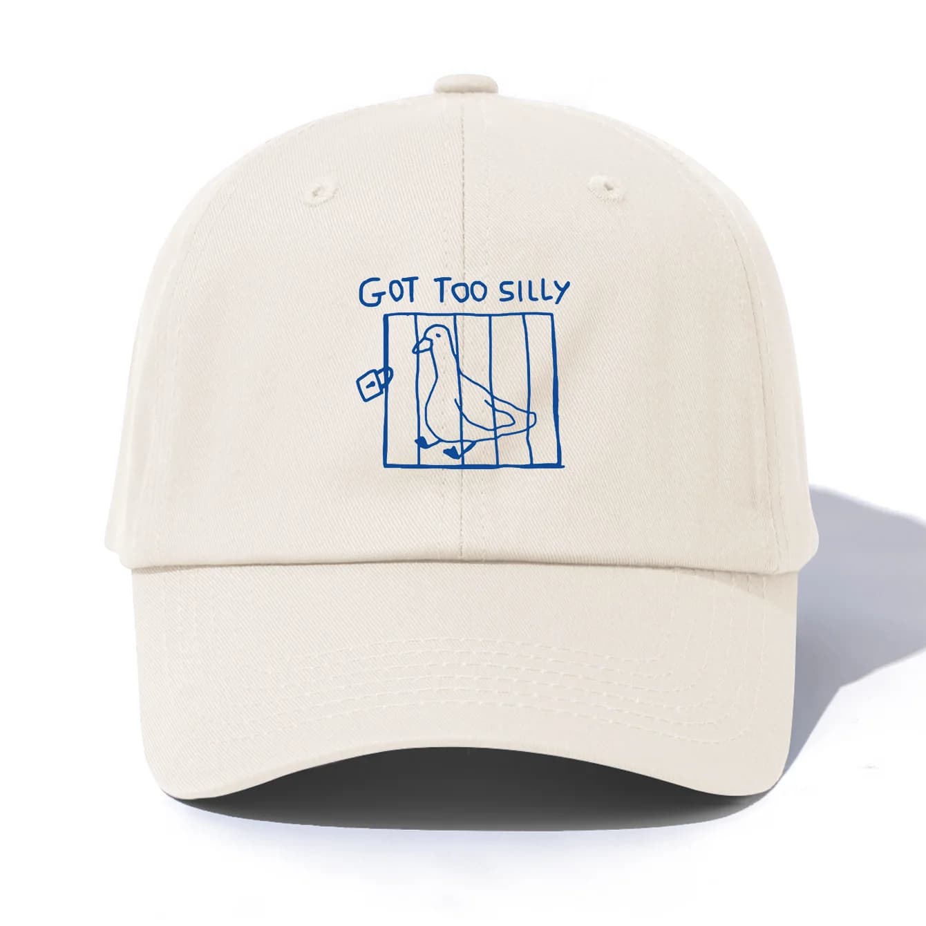 1pc GOT TOO SILLY Print Baseball Cap for Adults,Minimalist Retro Style Casual Soft Adjustable Dad Hat,Perfect As Gift