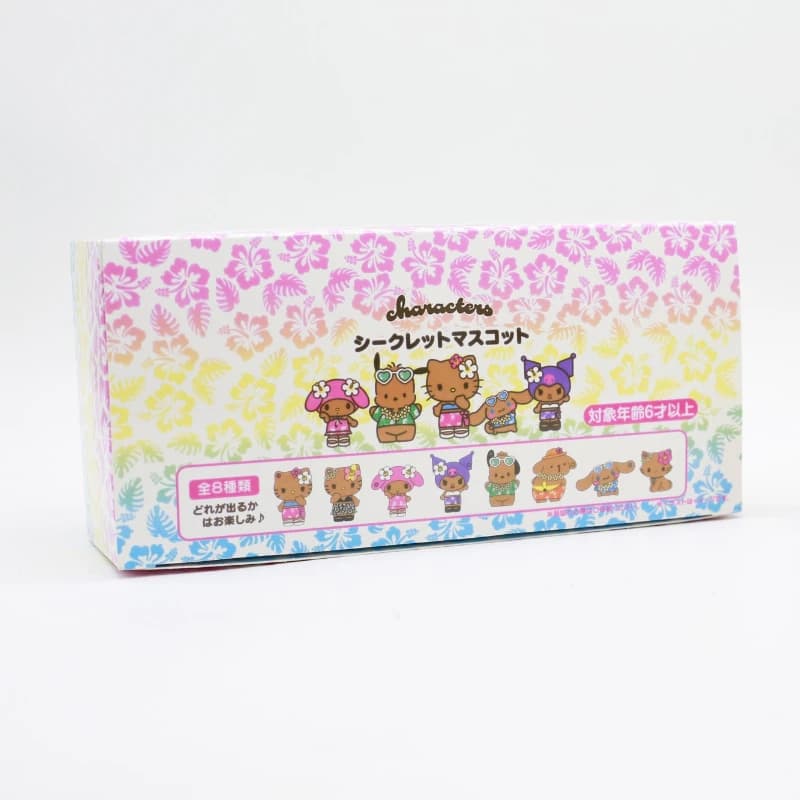 Giocattoli Sanrio in Scatola Misteriosa, Personaggi con Pelle Scura per Vacanze alle Hawaii, Statuette Kawaii My Melody e Kuromi, Modellini da Collezione