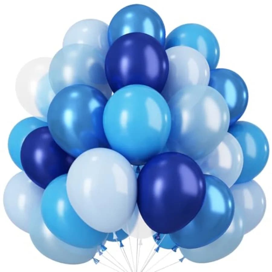 Balloons for Ocean Shark Birthday Party Decorations Under the Sea Balloon Whale 12INCH Metallic Pearl Navy Pastel Balloons for