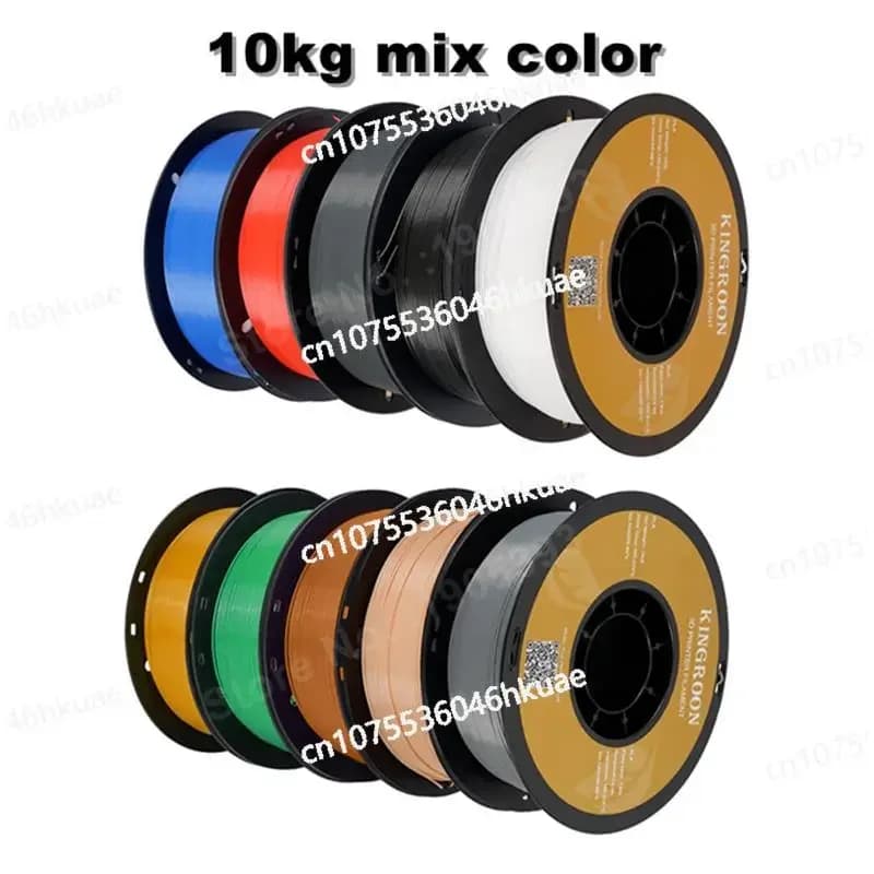 PLA plastic for 3D printer, standard PLA filaments, mixed colors, local shipping, superior, 1 kg/roll, 1,75 mm, 5 kg/10 kg