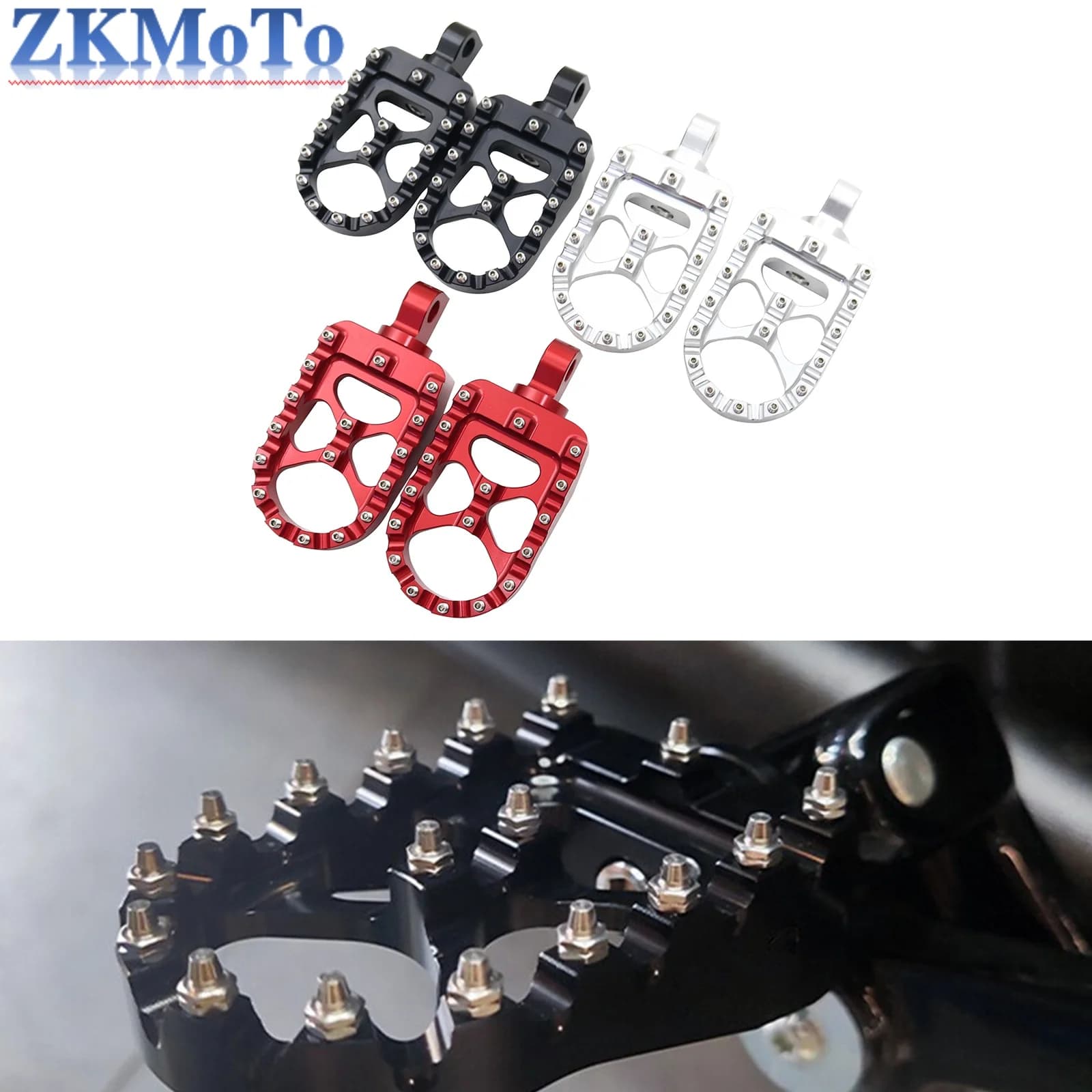Pedane moto MX Wide Fat poggiapiedi pedali con pedane cambio per Harley Sportster XL 883 1200 Dyna Street Bob Bobber Custom