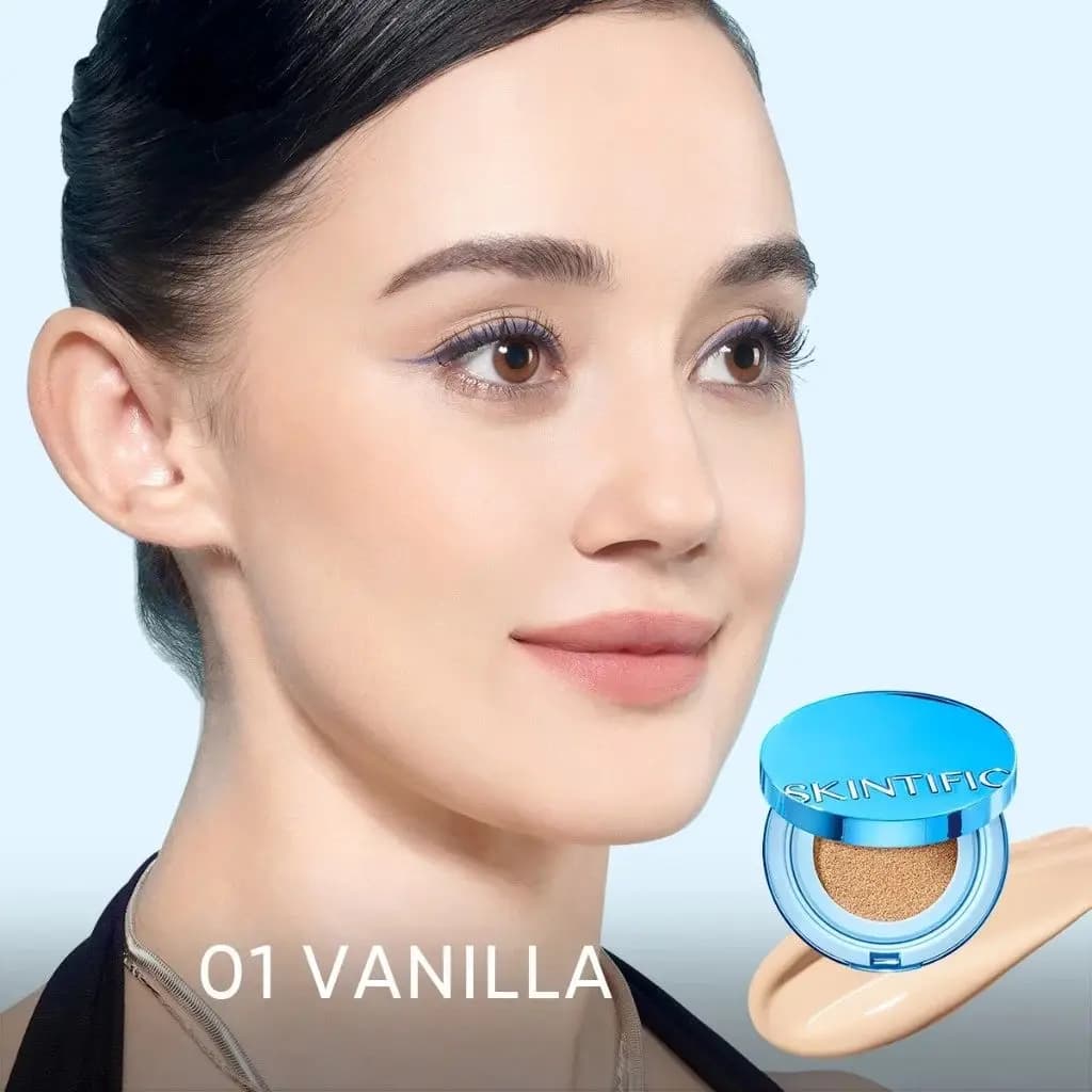 SKINTIFIC Perfect Stay Cushion Foundation Velvet Matte – Full Coverage, Long-Lasting, Oil Control, Flawless Skin Makeup