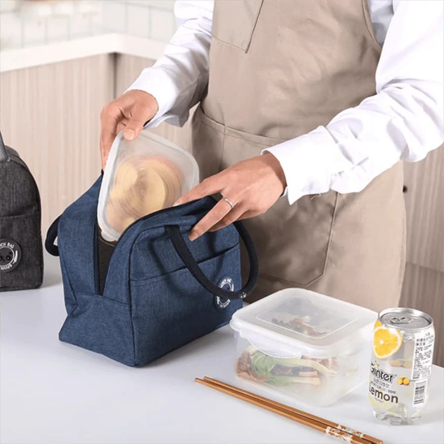 1 borsa termica isolata, contenitore termico impermeabile per alimenti, per impiegati d'ufficio