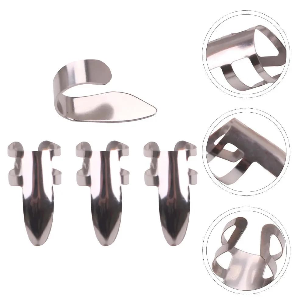 1Set Guitar Thumb Pick Stainless Steel Adjustable Plectrum Finger Cover for Banjo Picks Guitar Supplies Parts Thumb Pick