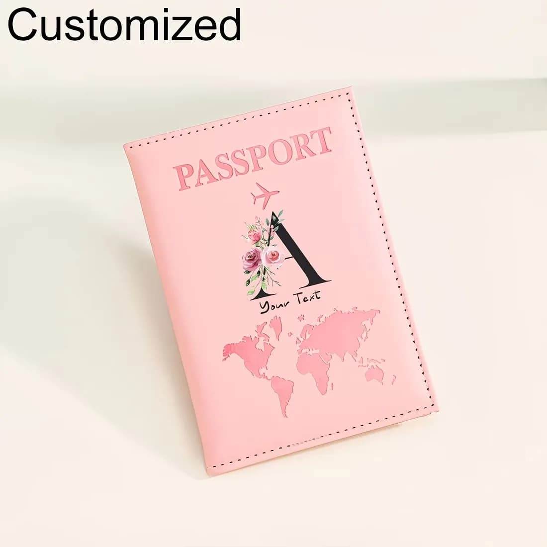 Custom Passport Case, Custom Name/Text Travel Gift for Men, Women, Travelers - Lightweight & Open Closure Passport Holder Wallet