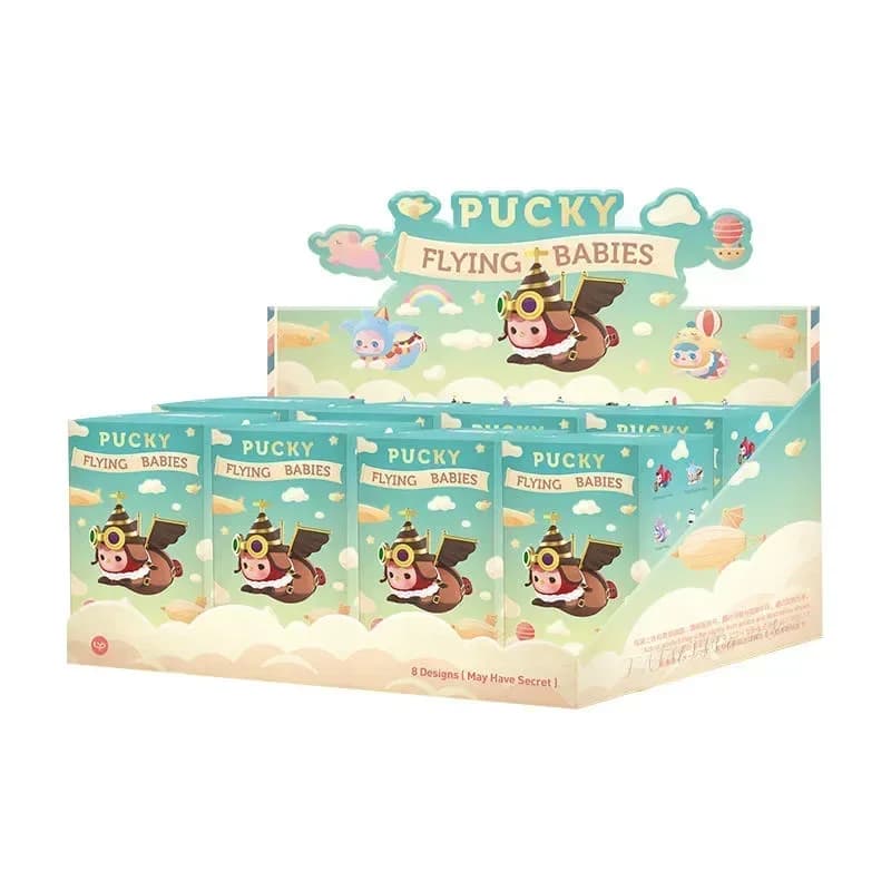POP MART Pucky Flying Babies Series Blind Box 100% Originale Anime Action Figure Modellino da Collezione Ornamento da Scrivania Giocattolo Bambola