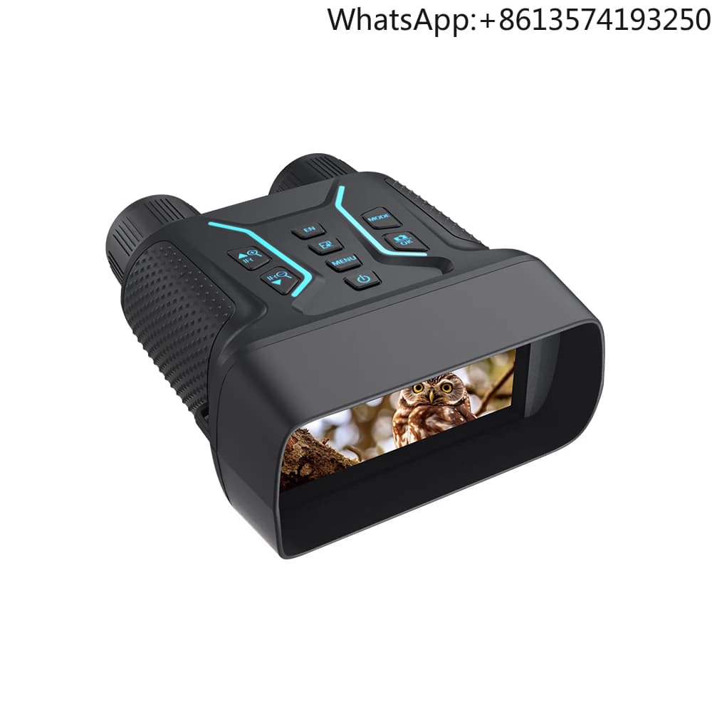 Binocolo con Visione Notturna 4K 1080p, Ingrandimento Digitale 8x, Infrarossi, Schermo Grande da 4.5 Pollici