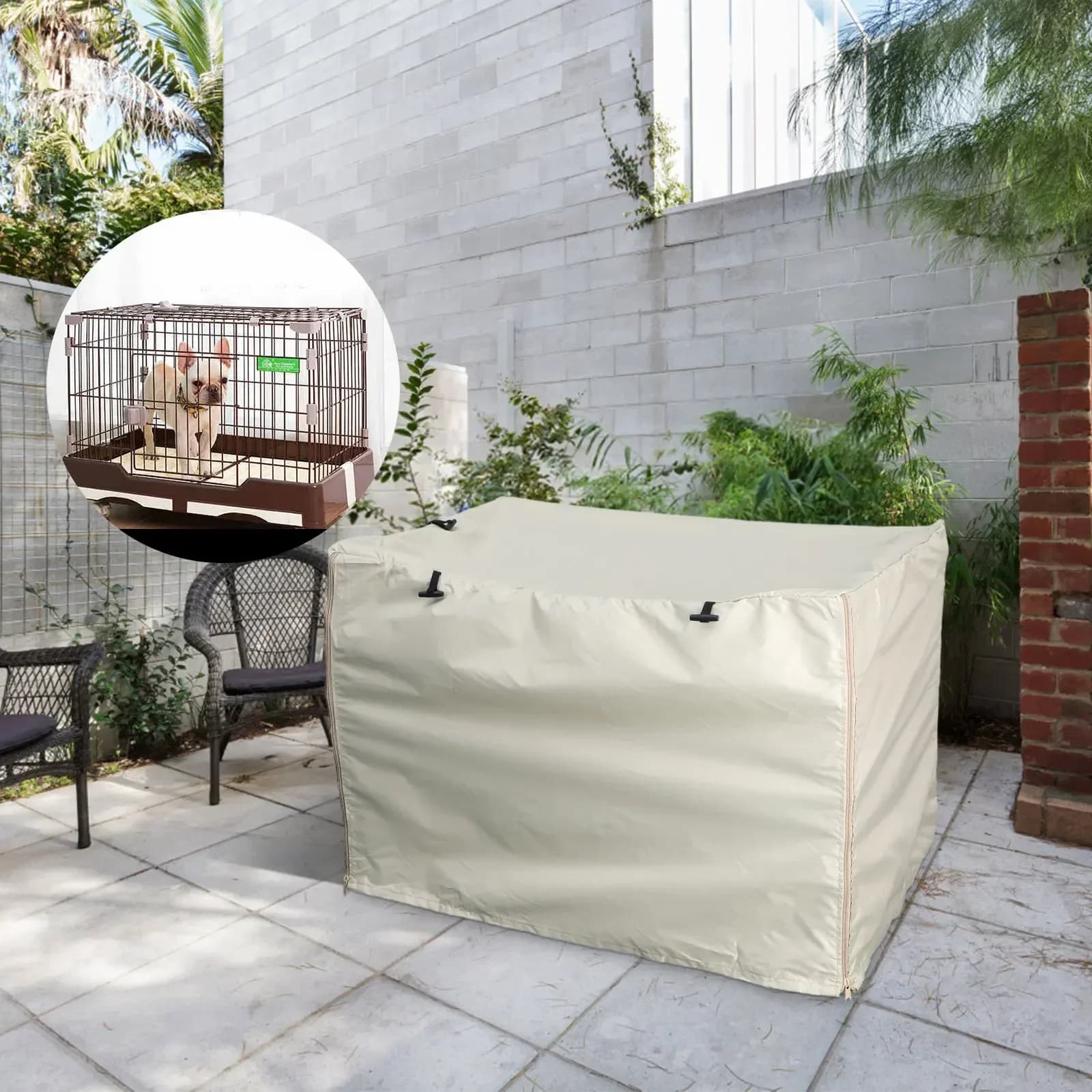 Gabbia copertura cassa canile cane esterno antipioggia impermeabile pieghevole protettivo multifunzione antipolvere durevole forniture per animali domestici