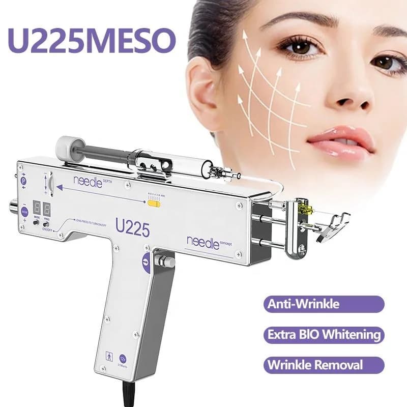 Portable vibrator U225 PRP, mesotherapy gun, skin rejuvenation, scalp and face, meso whitening machine, needle injector for aesthetic centers