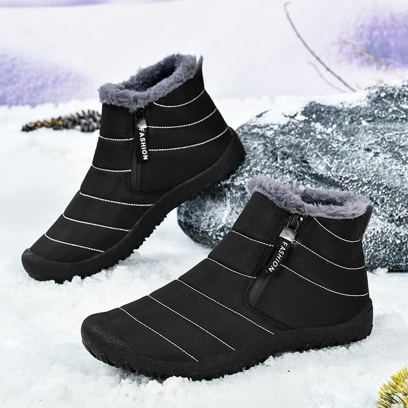 Stivali da neve invernali per esterni, scarpe da coppia Scarpe da trekking da uomo, stivali da sci da uomo alti in cotone a prova di freddo