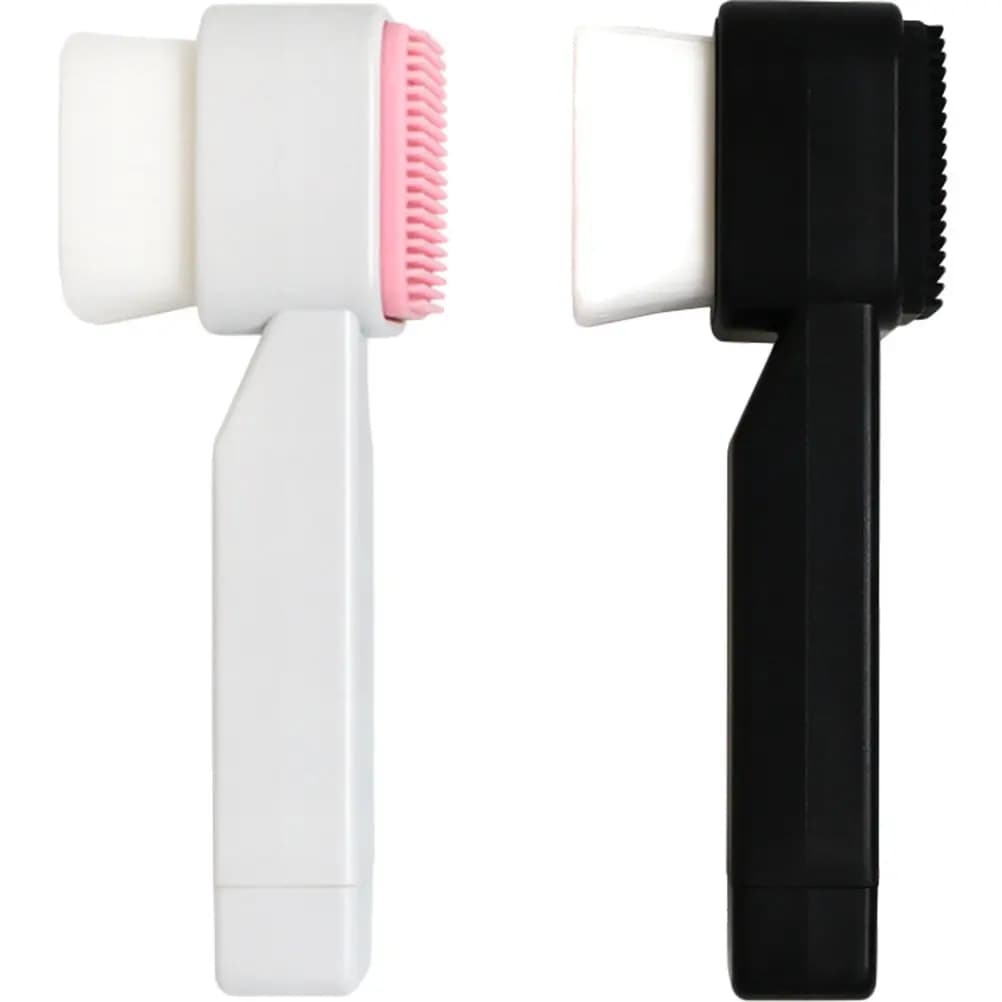 Set di 2 Spazzole Manuali per Pulizia Viso, Strumento per Pulizia Profonda a Doppia Faccia, Spazzola Leggera e Portatile per Massaggio Facciale