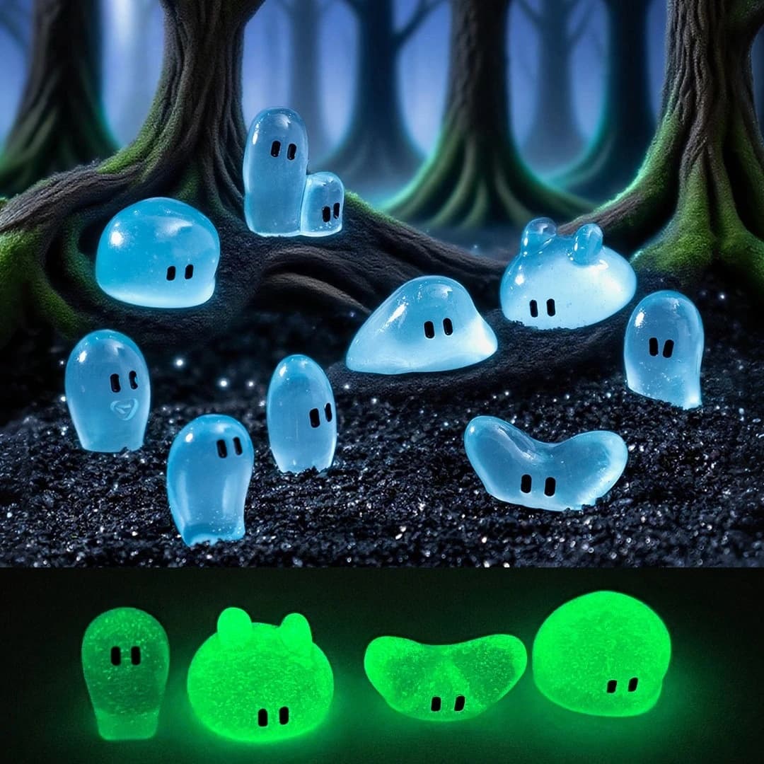 Glow-in-the-Dark Translucent Dew Elf Miniature - DIY Ornament for Micro Landscape & Desk Decor