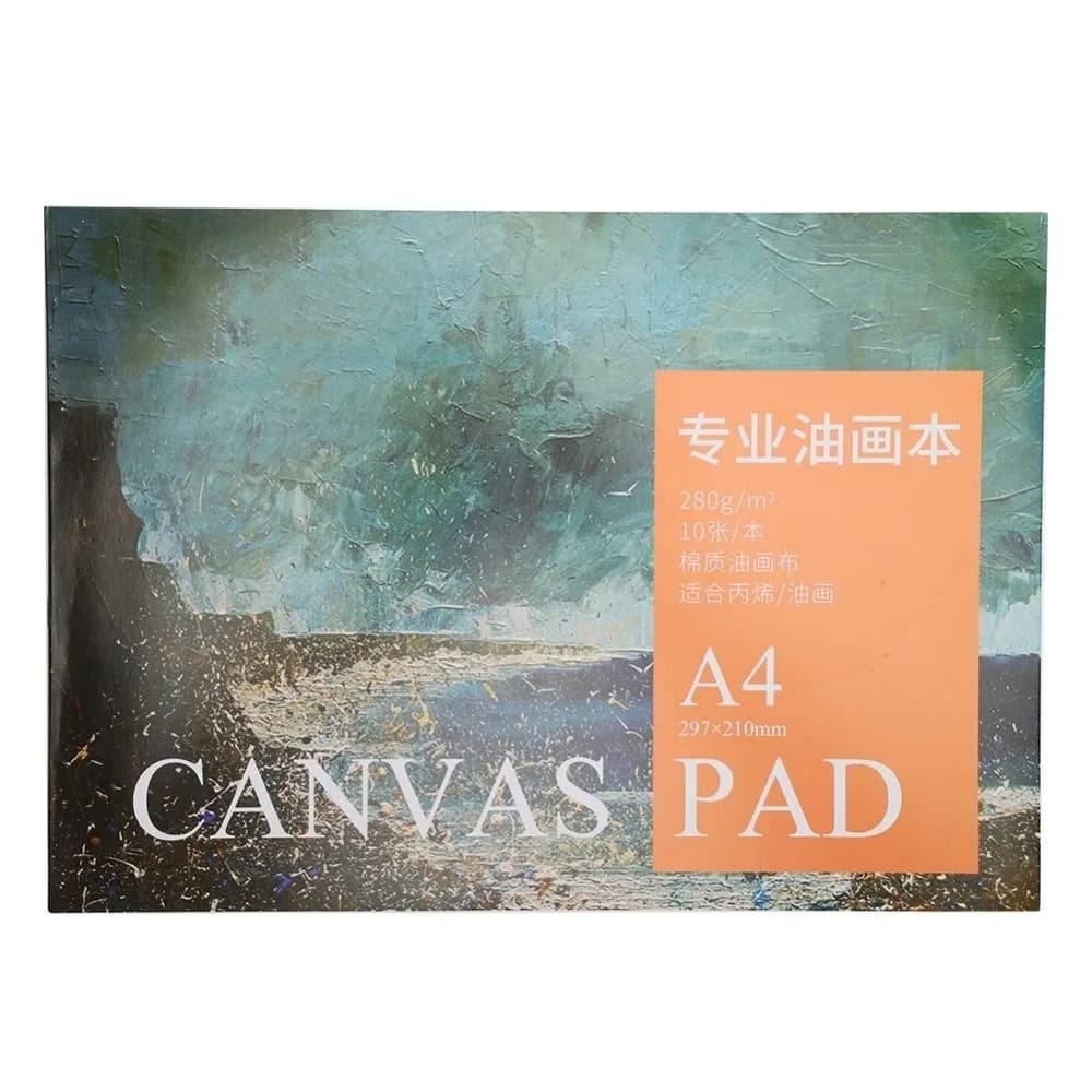 A4 Size A4 Painting Canvas 8.3 x 11.7in Cotton Material Acrylic Canvas Sheet Lightweight Flat Rectangle Art Sketchbook