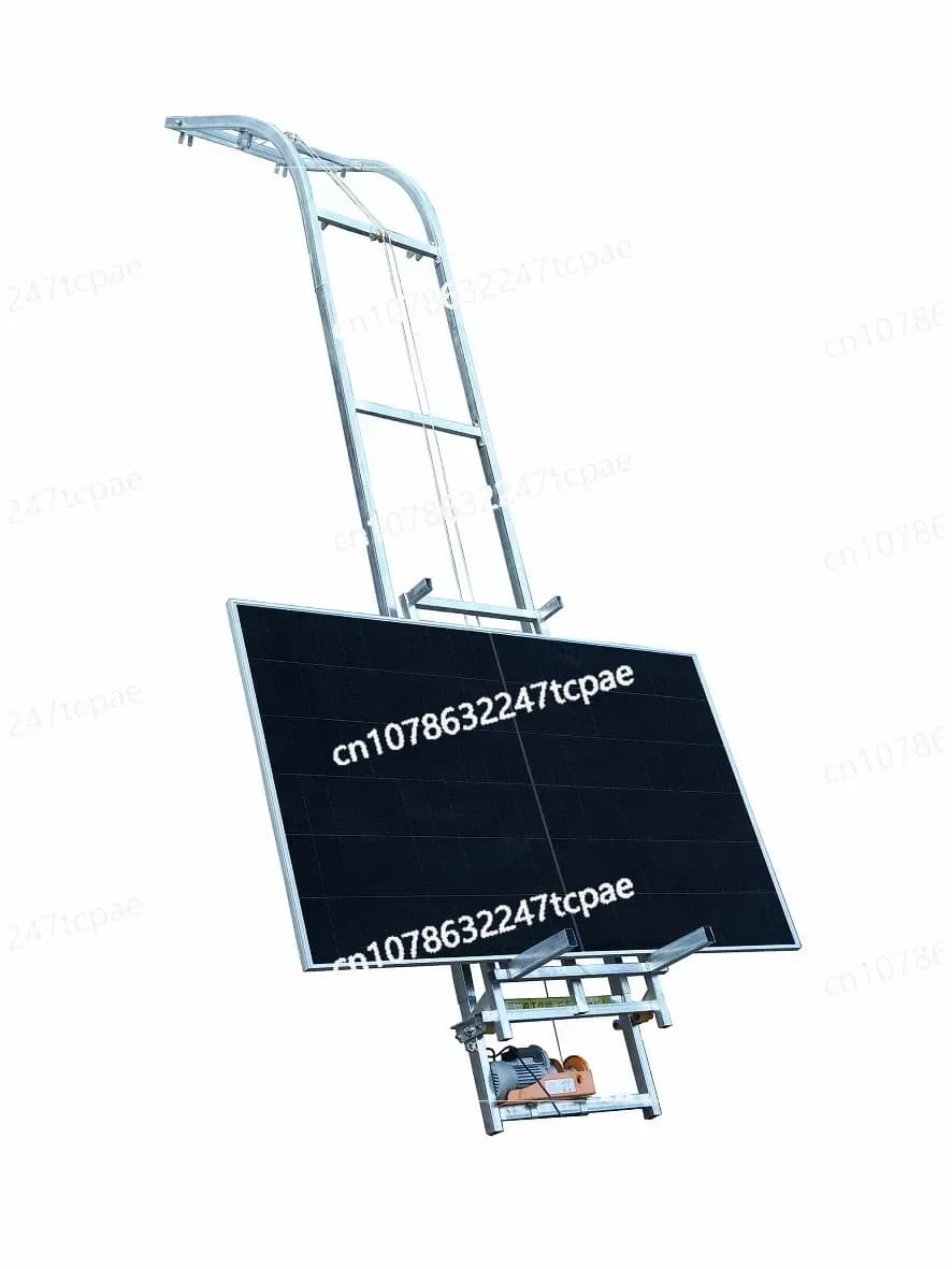 Ascensore a pannello fotovoltaico, ascensore per porte e finestre in vetro solare, piccola scala ribaltata completamente automatica