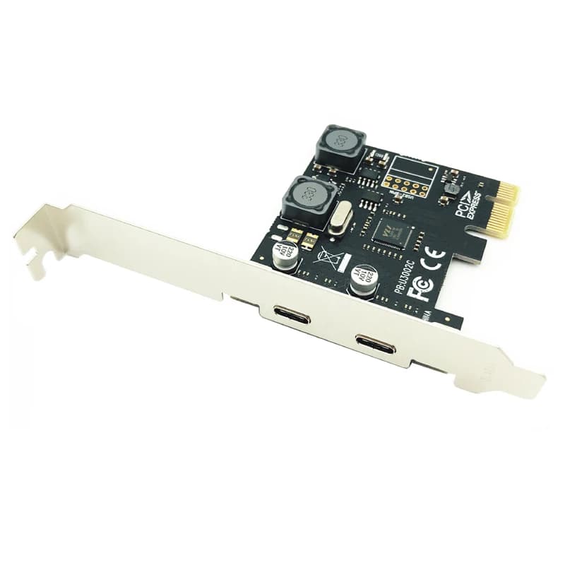 VIA Chip PCIE Hub Adapter Controller Additional USB Card for PCI Express X1 desktop PC to USB 3.0 Type C expansion card to 2 ports from 5 Gbps