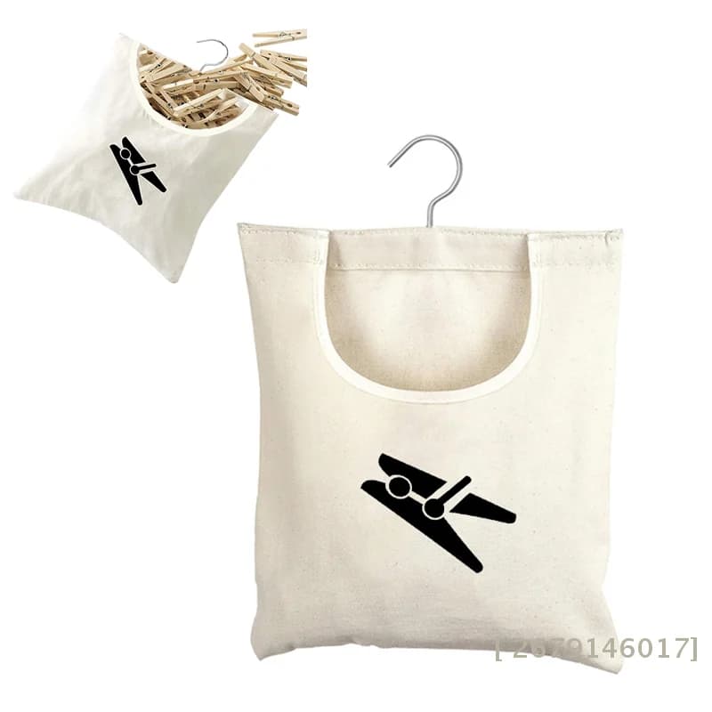 【YY26】Clothespin Storage Bag Home Outdoor Hanging Organizer Washable Clothespin Pocket Capacity Hanging Bag Bathroom Storage Bag