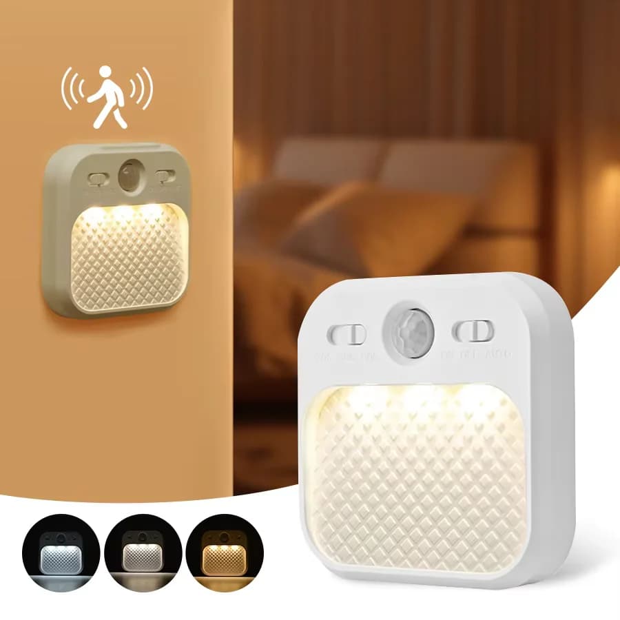 Lampada da armadio magnetica wireless ricaricabile con sensore di movimento da 1-4 pezzi per illuminazione della cucina del corridoio delle scale della camera da letto