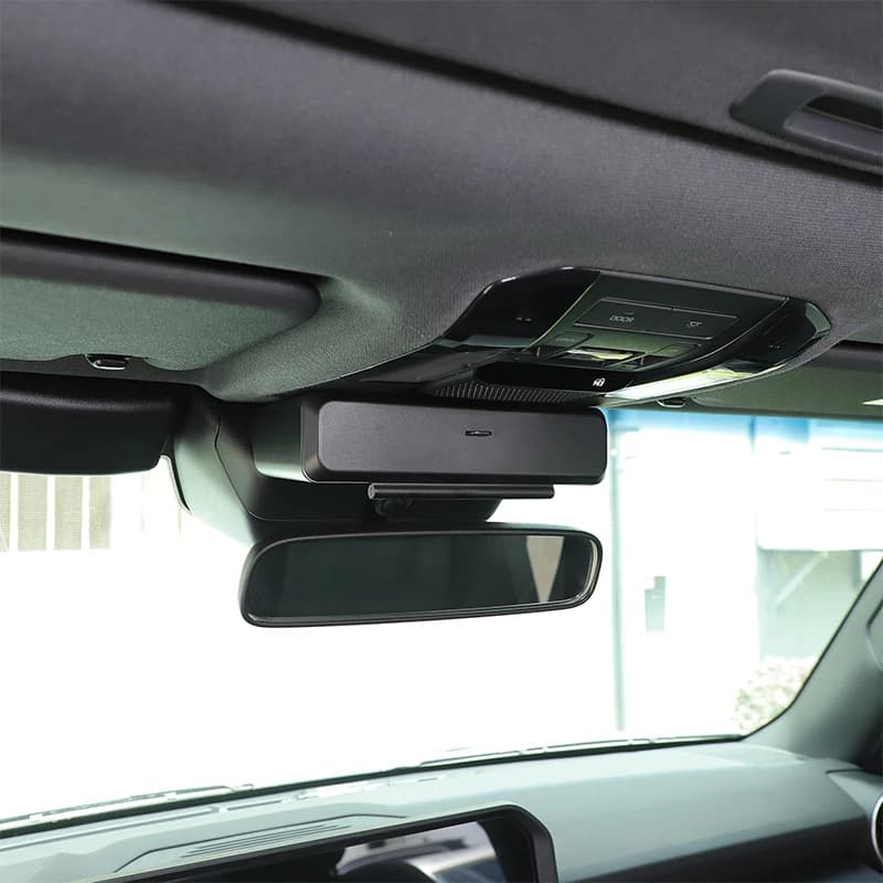 Per Toyota Land Cruiser Prado 250 LC250 2024-25 ABS Auto Specchietto retrovisore Base Scatola di Immagazzinaggio Organizzazione Occhiali Custodia Accessori Auto
