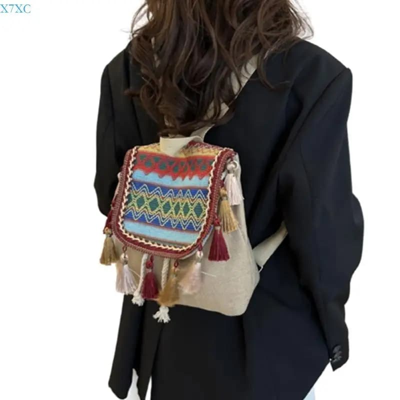 Zaino X7XC Borsa versatile con nappe Zaino per il libero in stile etnico