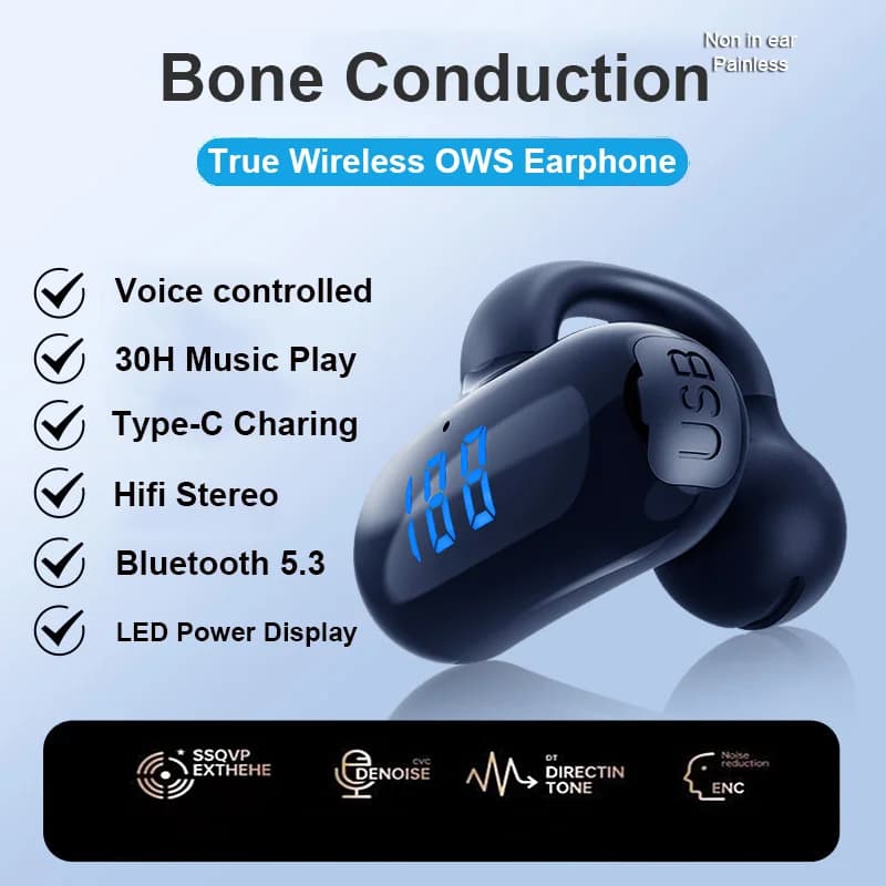 Bluetooth 5.3 headphones headphones Design Touch Control bony headphones waterproof IPX6