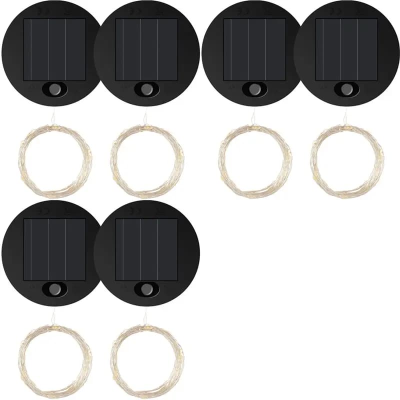 A36T-6Pcs Coperchio di ricambio per lanterna solare con pannello LED, per lanterne da esterno, impermeabile IP65