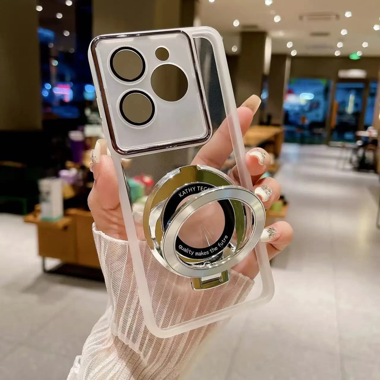 Magnetic Ring Bracket Holder Phone Case On for Samsung Galaxy A17 A07 A13 A12 A22 A32 A52 A72 A51 A71 A31 A21S Transparent Cover
