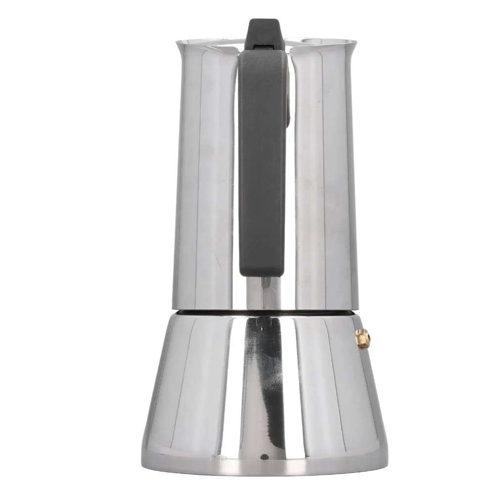 Stainless Steel Moka Pot Large Capacity Sturdy Construction Stovetop Moka Pot Silver Stovetop Espresso Maker Coffee Making