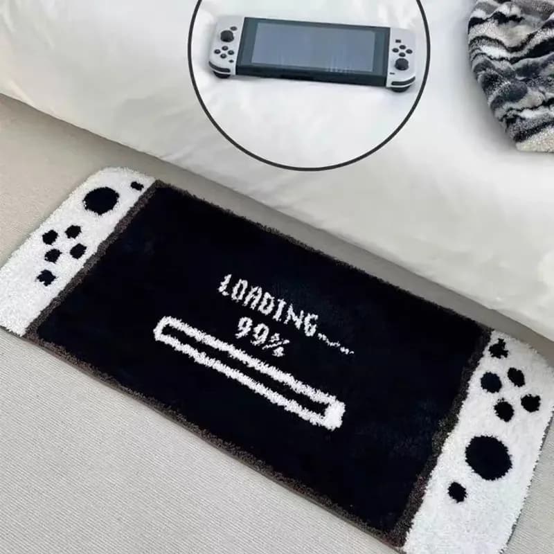 VIKAMA Tappeto Controller di gioco Design per soggiorno e camera da letto Tappetino antiscivolo in lana per decorazioni sportive elettroniche