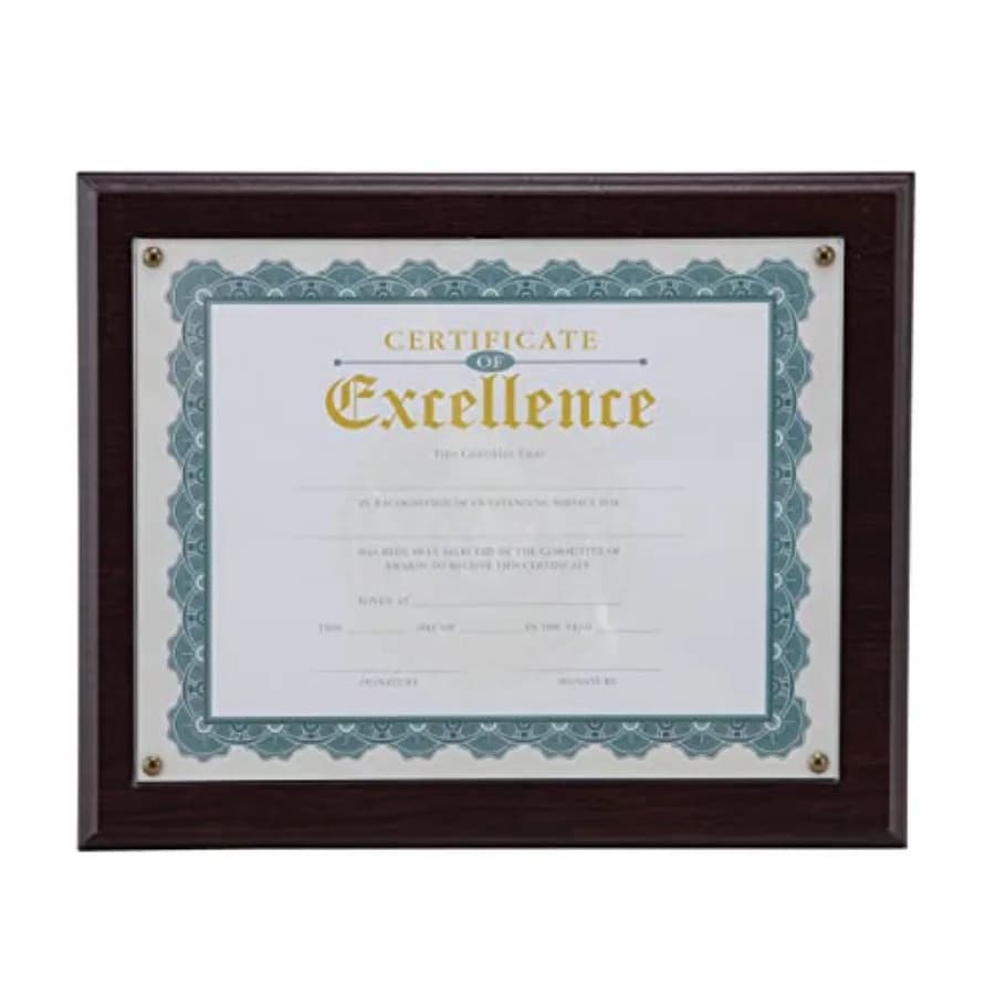 Cornice V-Light, Cornice per Diploma, Cornice per Foto 8,5 x 11 Pollici, Porta Certificati, Cornice per Laurea, Mogano