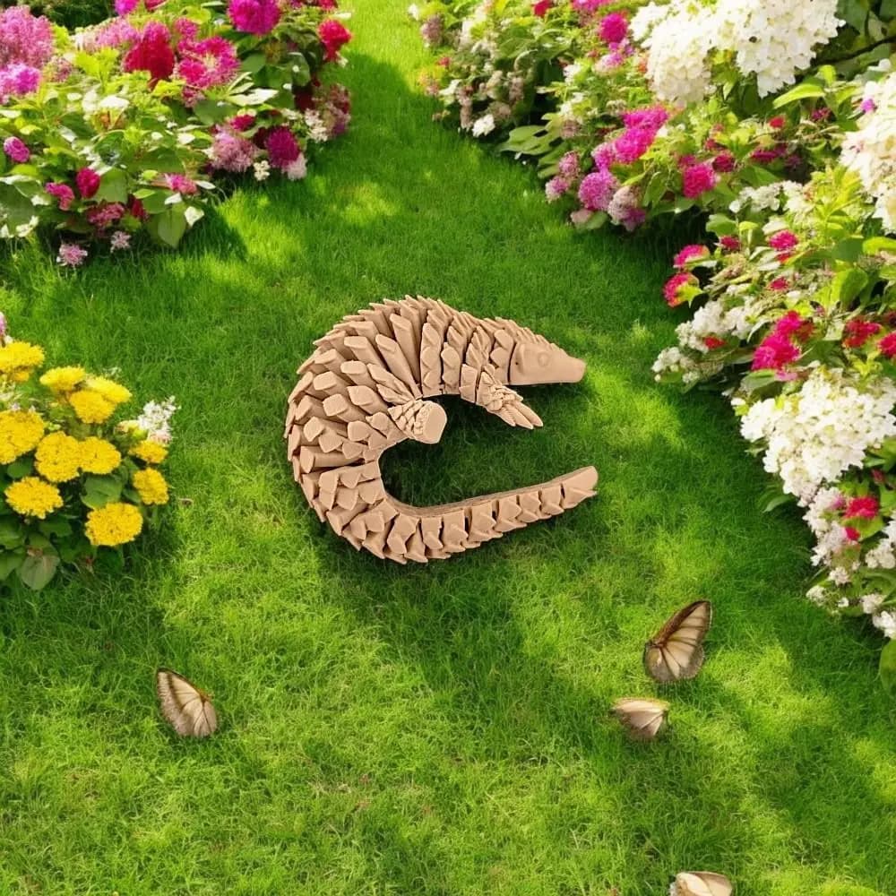 Movable Joints 3D Printed Pangolin Realistic Handicraft Pangolin Ornament Figurine Cartoon 3D Printed Pangolin Model Kids