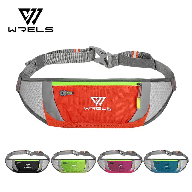 WRELS Sport Running Waist Pack Phone Bag Utralthin Belt Bag Casual Lightweight Daily Outdoors Casual Hiking Cycling Fanny Packs