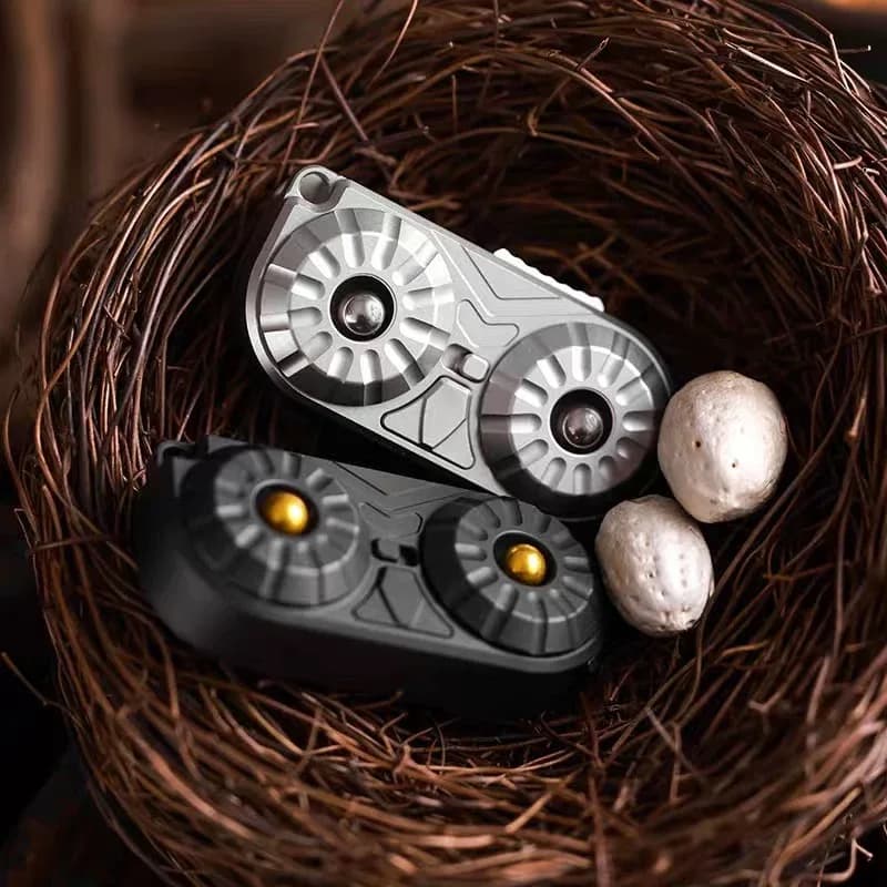 Giocattolo Multifunzionale Creativo OWL in Acciaio Inox, Slider EDC Push, Giocattolo Antistress Sensoriale per Ansia
