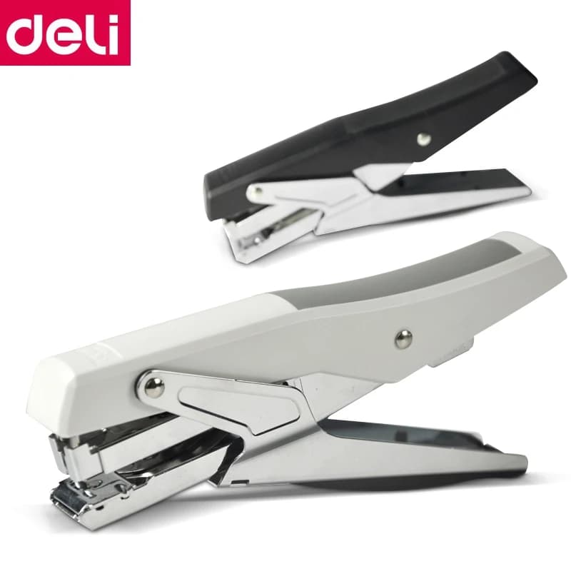 Deli 0329 Cucitrice manuale a pinza manuale Tipo 20 fogli Capacità 80 g Cucitrice metallica a risparmio di sforzo per materiale scolastico e per ufficio
