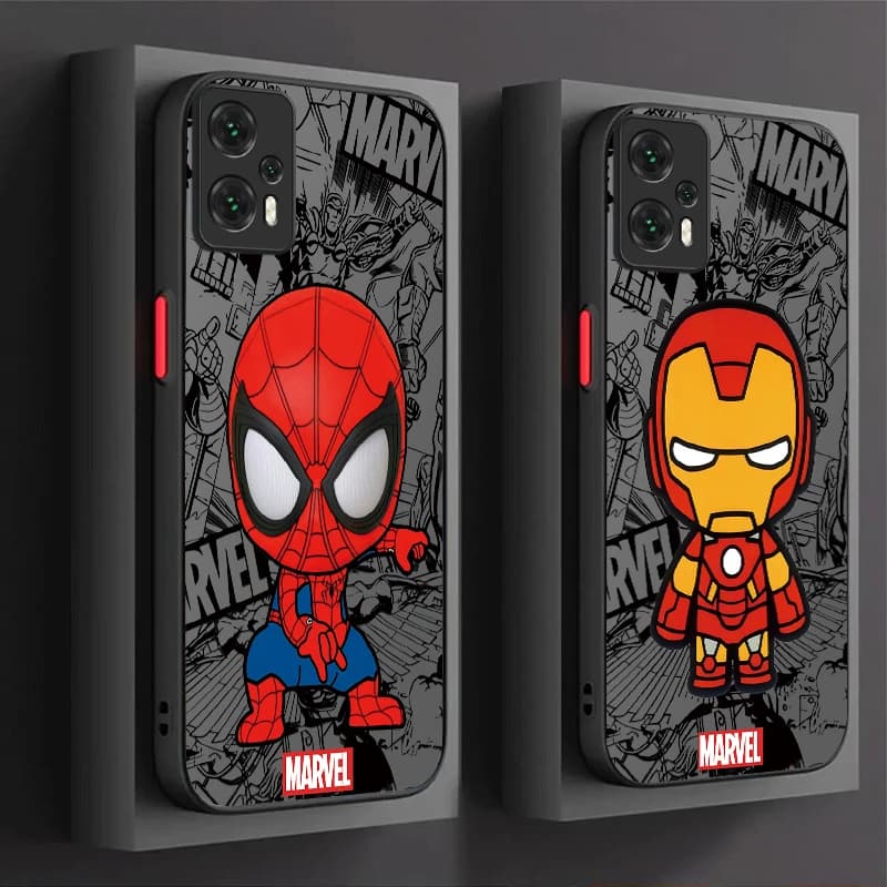 Nice Q version of the Marvel Spider-Man phone for Xiaomi 14T 13T 12T 11T 10T 9T Pro Mi 14 13 12 10 11 Lite 5G NE Shock Cover