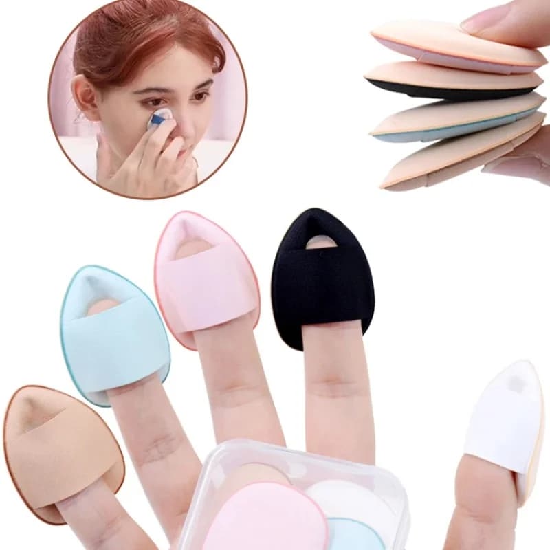Set di 6 Mini Spugnette per Fondotinta, Piccole Spugne a Cuscino d'Aria per Cipria, Correttore Viso, BB Cream, Applicatori Cosmetici, Strumenti per il Trucco
