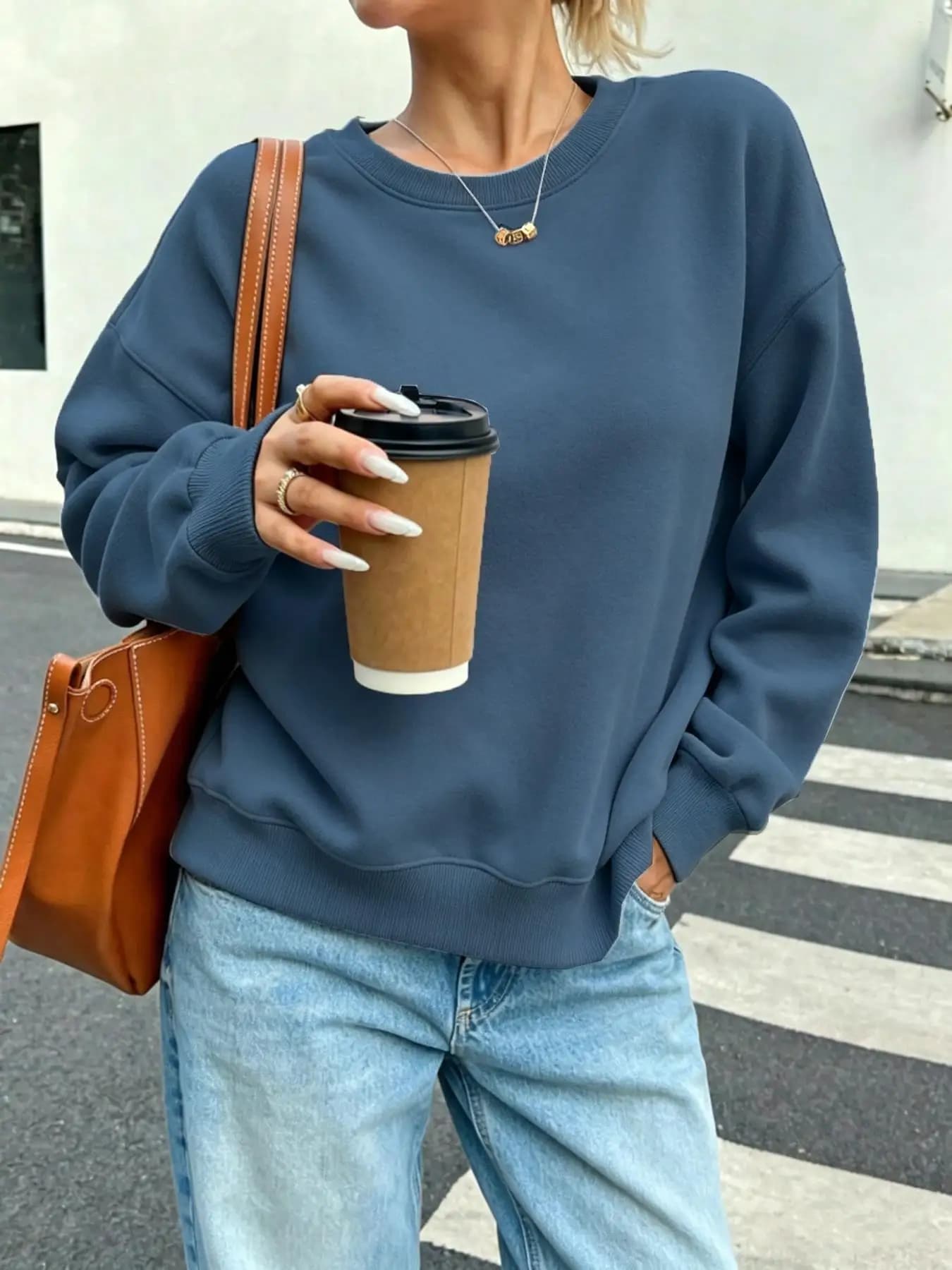 Felpe Casual da Donna in Tessuto Solido con Collo a O, Stile Street Rock, in Offerta, Abbigliamento Sportivo a Maniche Lunghe per Feste e Coppie
