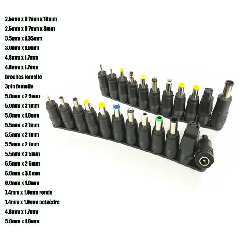 8/10/23PCS DC Power Adapter Connector Kit Male To Female 5.5x2.1mm Universal Jack Socket DC To Mirco USB Type C Plug Connector