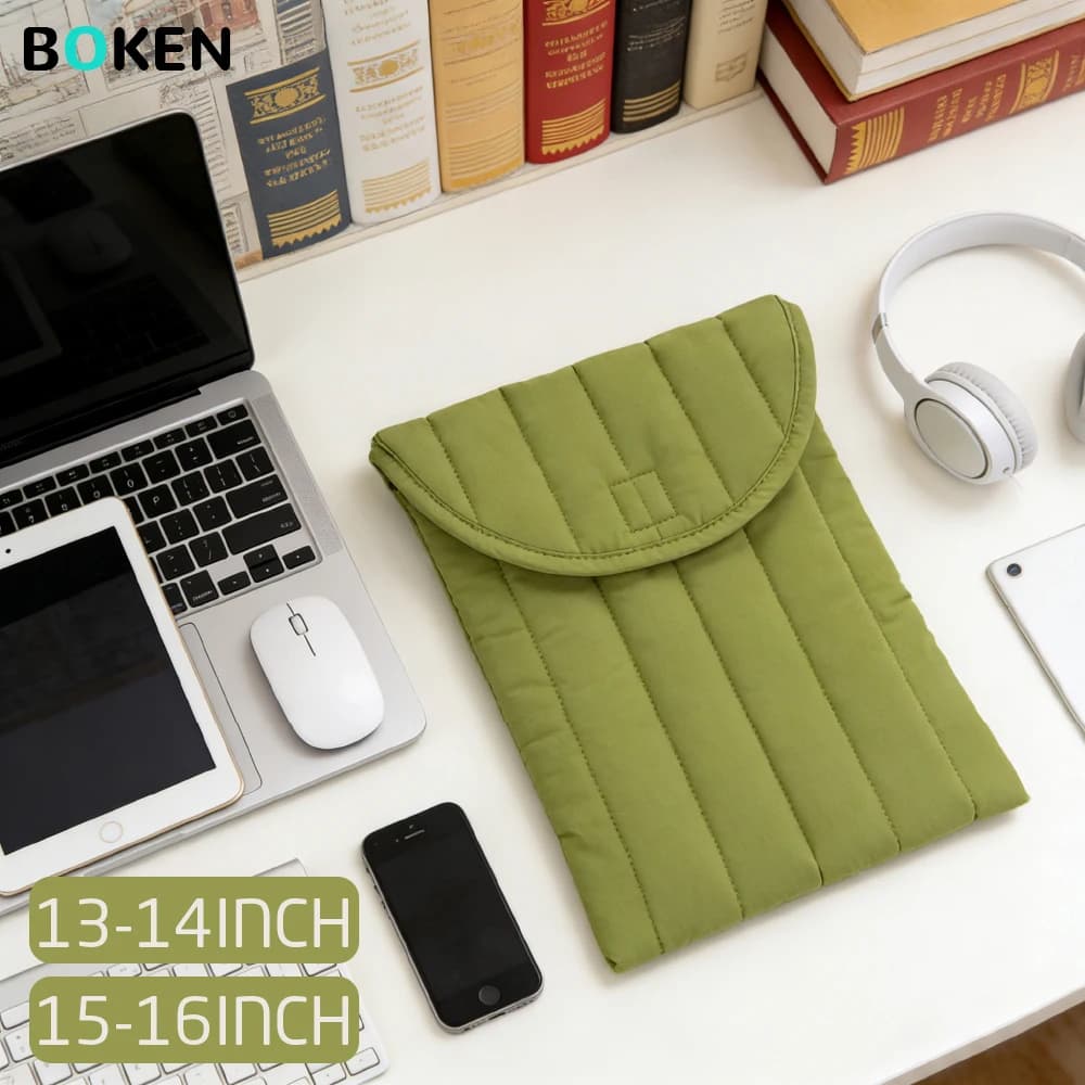 Elegante e Carina Custodia Imbottita per Laptop MacBook Pro Air/Neo HP Dell 13-14 15-16 Pollici, Borsa Morbida per Notebook da Viaggio e Scuola