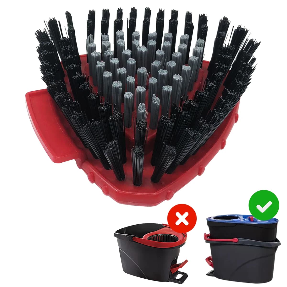 Home times 1/2 spare brush for revolving mop updated, compatible with RinseClean 2 O-Cedar tanks for cleaning the kitchen floor