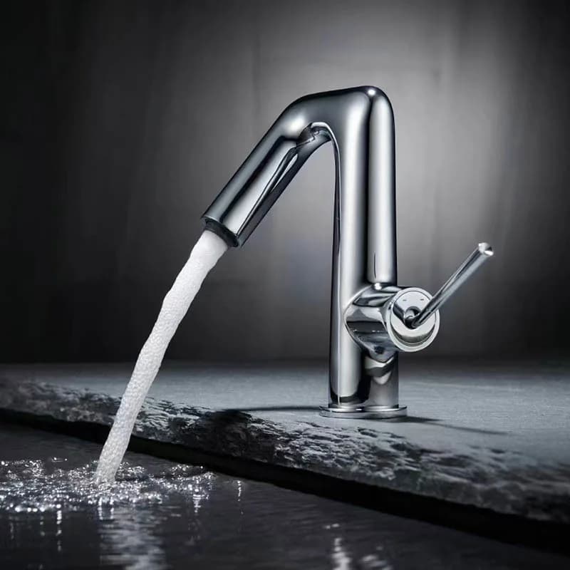 Rubinetti per lavabo in oro spazzolato stile europeo in ottone massiccio Rubinetto per miscelatore caldo freddo nero Pistola Miscelatore per lavabo grigio Gru per WC