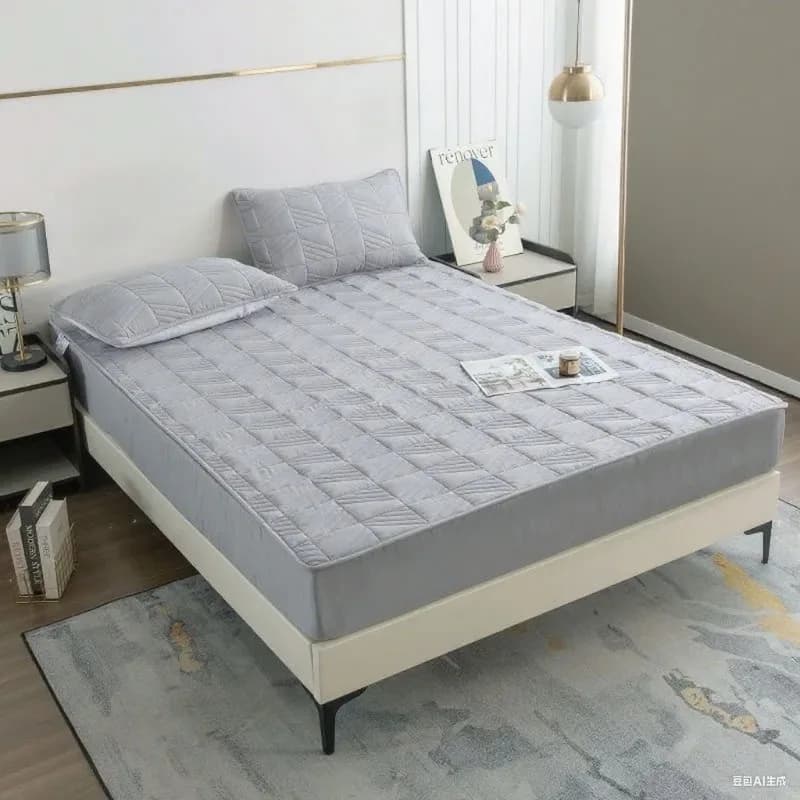Thick quilted quilted bed Bed quilted with corners Antibacterial cover permeable air bed