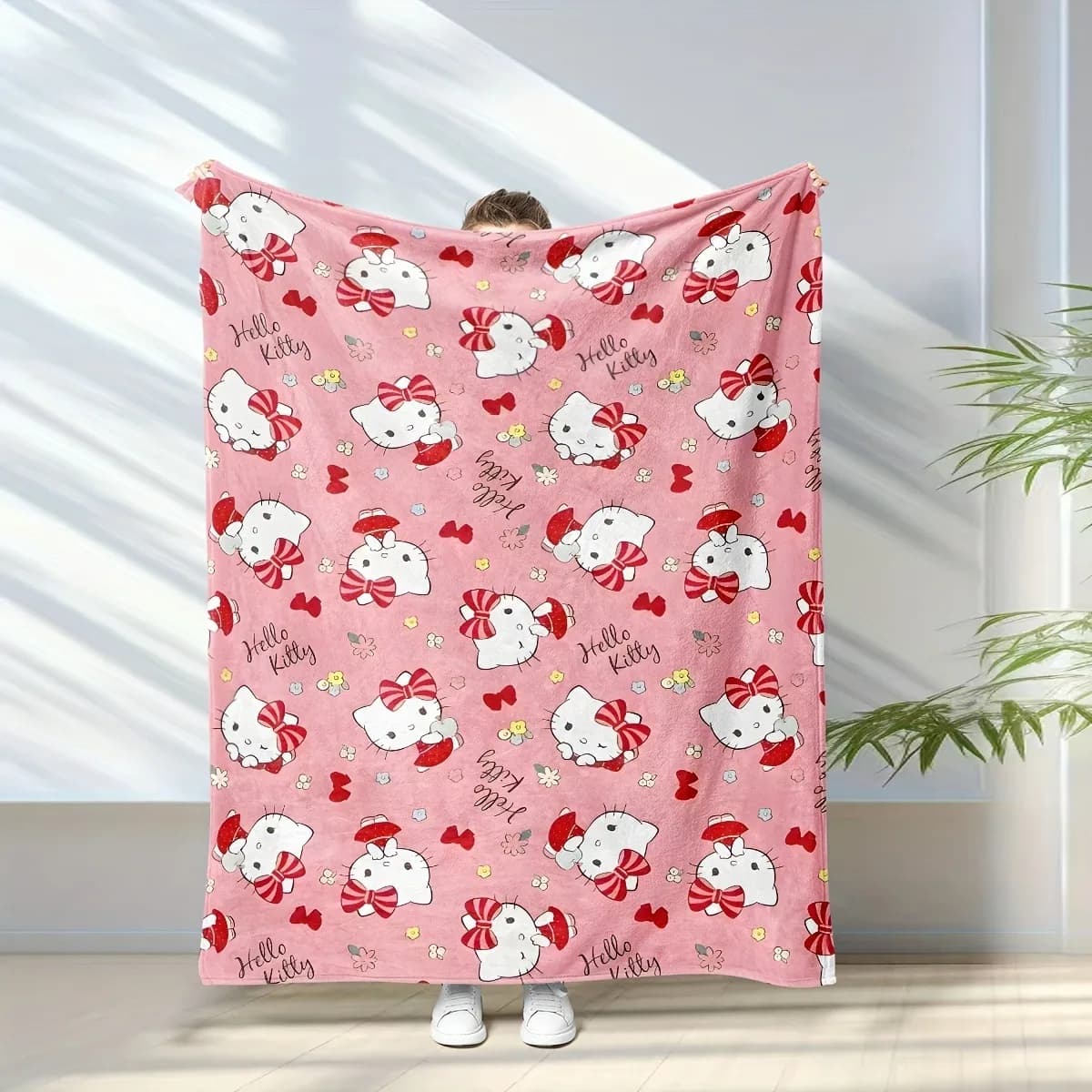 Coperta in Flanella con Stampa di Personaggi Sanrio, Morbida e Calda Coperta per Bambini, Camera da Letto, Divano, Decorazione Casa, Varie Misure