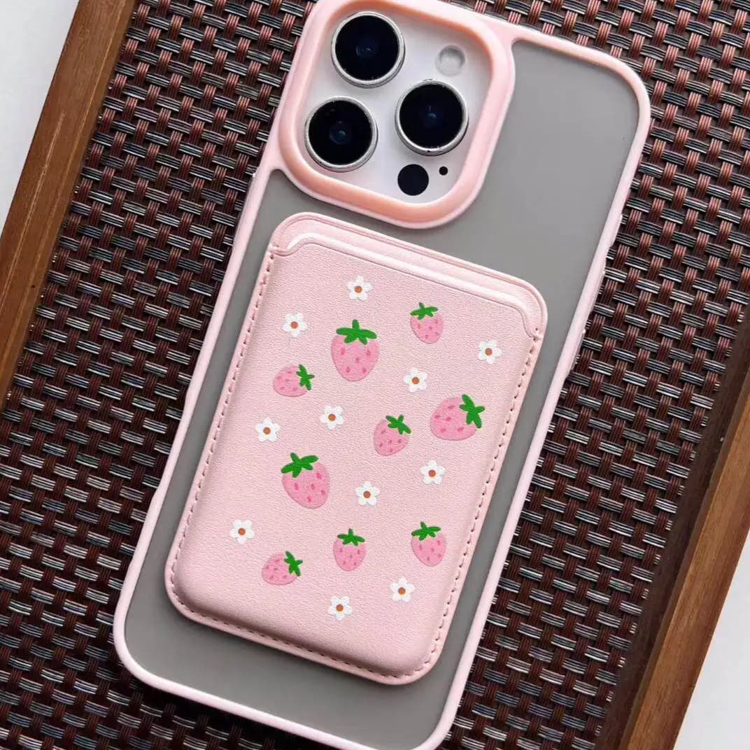 Portafoglio Magnetico in Pelle con Motivo Floreale per iPhone 17 16 Pro Max e Samsung Galaxy S25 S24 Ultra, Porta Carte e Accessori per Telefono