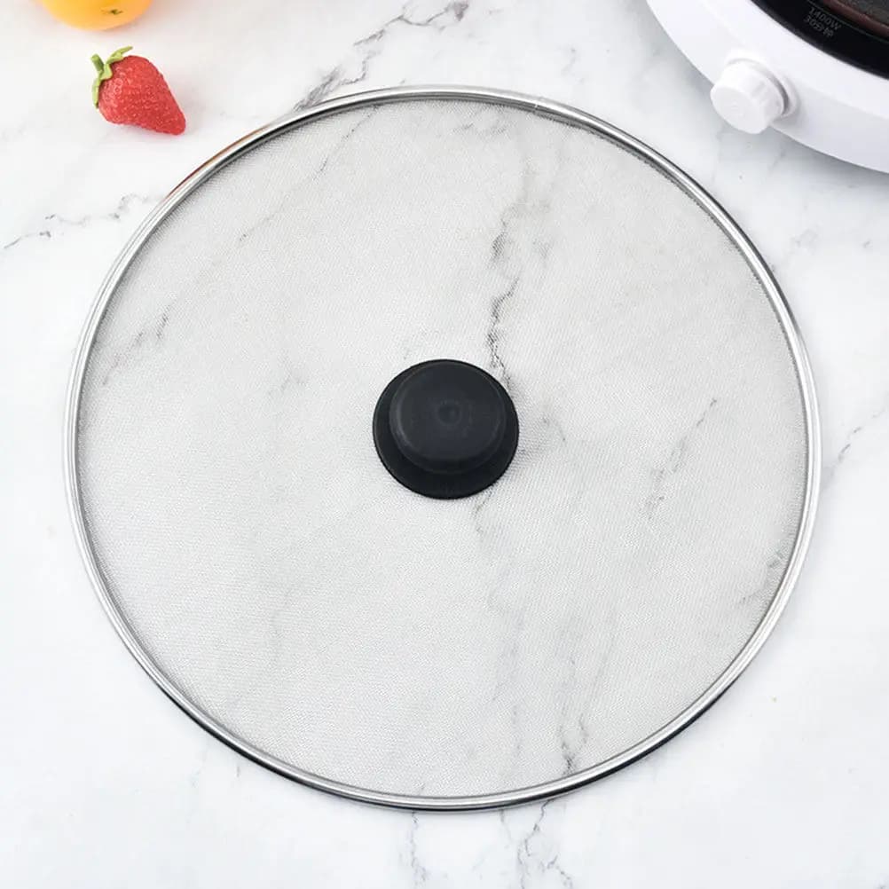 Schermo Antispruzzi in Acciaio Inox per Padella, Protezione Antigrasso per Cucina