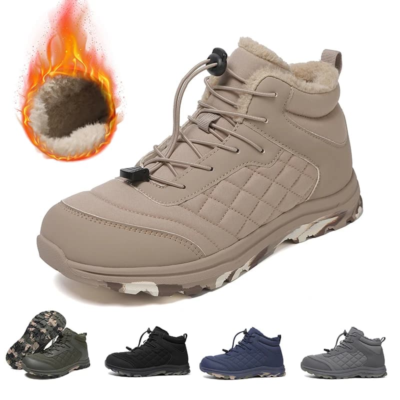 Stivali da neve invernali con punta larga Scarpe da ginnastica da jogging invernali Scarpe da trekking casual antiscivolo Scarpe impermeabili per escursioni di arrampicata da viaggio